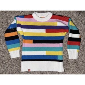 LEGO brick Toddler sweater‎  size 2T Red Pink Blue Bricks